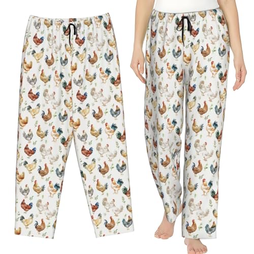 Women Comfy Pajama Pants Stretch Sleepwear Lounge Pants With Pockets & Drawstring2