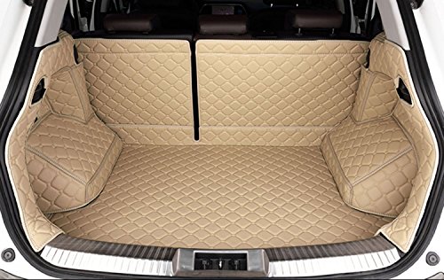 Auto Mall Suv Trunk Mats Compatible With Bmw X5 2008-2019 5 Seat(2Nd Row Splitted 2 Part) - Cargo Liner 3D Full Coverage Boot Liner Beige #TOP10