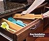 MEKBOK 4-pack Bamboo Kitchen Drawer Divider, Adjustable Drawer Storage, Spring loaded, Suitable for kitchens, Dressing tables, Bathrooms, bedrooms, Drawers, Desks #5
