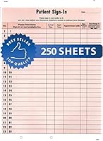 Tabbies Patient Sign-in Peel Off Label Formulare, 21,6 x 27,9 cm, HIPAA-konform, vertrauliche Patienten Anmeldeblatt, bieten tägliche Patientenprotokolle, 250 Blatt/Packung, Lachs