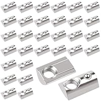 MAJOYLIFE 30 Stück Nutensteine M8 mit kugel,Gleitmutter mit Federkugel,Nut 8 T Nutsteine Schrauben für 40-Serie Alu Profil