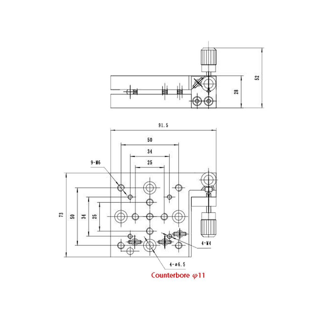 Precision Rotary Tilt Table Thread Secondary Angle Stage Optical