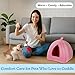 Cat House - Indoor Bed with Removable Foam Cushion - Pet Tent for Puppies, Rabbits, Guinea Pigs, Hedgehogs, and Other Small Animals by PETMAKER (Pink)