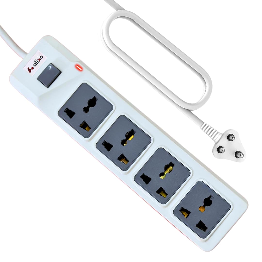 Alixa BEETA 4 + 1 Extension Board with 4 International Sockets, 5 Meter Long Cord, 2500 Watts, 6 Amp Multi Plug for Home & Office-image-11