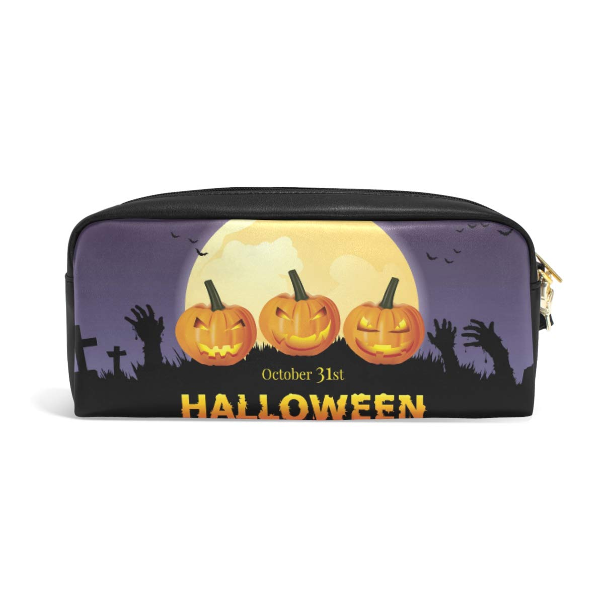 Trousse à Crayons Zip Avec Motif Gnomes D'automne - Pour école, Bureau, Rangement