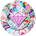 50Pcs Colorful Diamond Stickers,Waterproof Vinyl Gemstone Crystal Stickers for Journaling,Laptop,Water Bottle, Planner,Scrapbook,Phone Case,Luggage,Skateboard,DIY Decor for Gem Lovers
