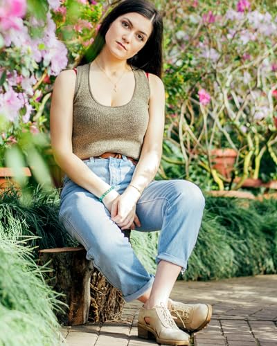 WOWENY Camiseta básica de Tirantes para Mujer con térmica, sin Mangas, Acanalada para Invierno, Camiseta térmica cálida, Camiseta Interior, Ropa Interior, Forro Polar, para el día a día, marrón, S