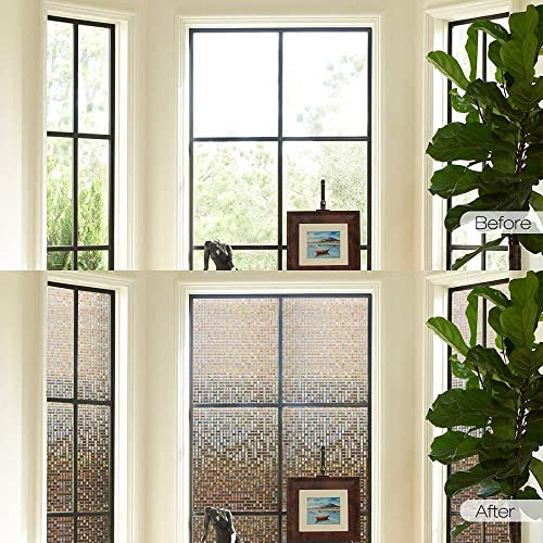 Rabbitgoo A004C-44.5-02-2 Window Privacy Film Stained Glass Window Cling thumb #7