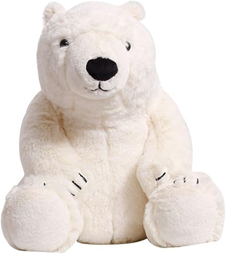 Miniatura 2 de Zuwxeu Almohada de felpa con diseño de animales de peluche de panda para el día del niño (oso blanco, 13.8 in)