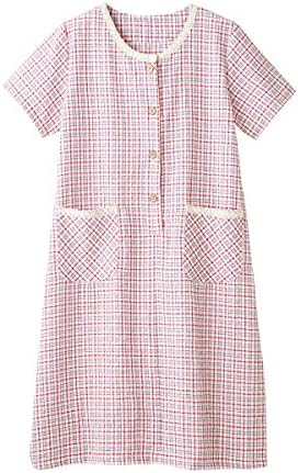 ホームウェア 普段着 ルームウェア ホームワンピース おしゃれ 半袖 綿100 涼やかホームワンピ Ll 大きいサイズ ゆったりサイズ レディースファッション ルームワンピース ネグリジェ 通販 Amazon