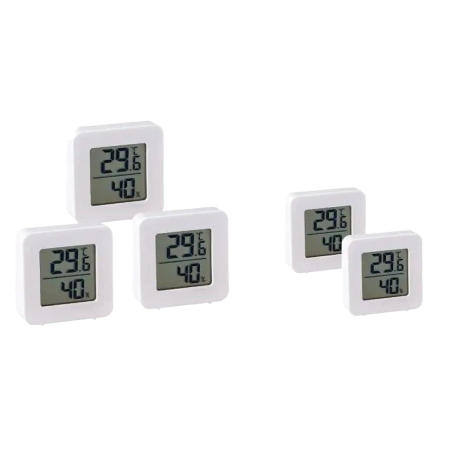 Igrometro digitale da interno, Mini termometro digitale igrometro monitor di umidità temperatura ambiente montaggio a parete 1/3/5 pz(5pcs)