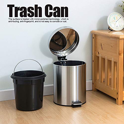 Caneca de basura pedal acero inoxidable 3L miniatura 5