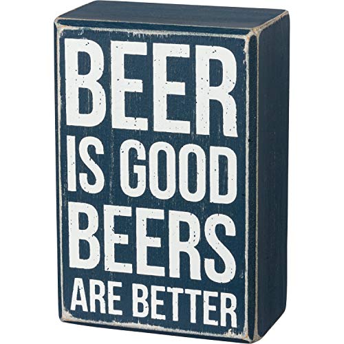 Primitives-by-Kathy-105535-Decorative-Box-Sign-Pair-of-Socks-Gift-Set-Good-Beers-are-Better-One-Size-Black-Gold Primitives by Kathy 105535 Decorative Box Sign Pair of Socks Gift Set Good Beers are Better One Size Black Gold