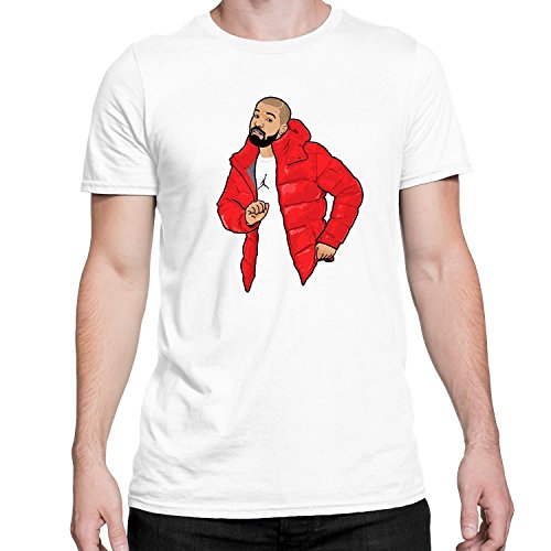 Treask Drake Hotline Bling Dance Mens Graphic White Tee Basic T-shirt S_XXL
