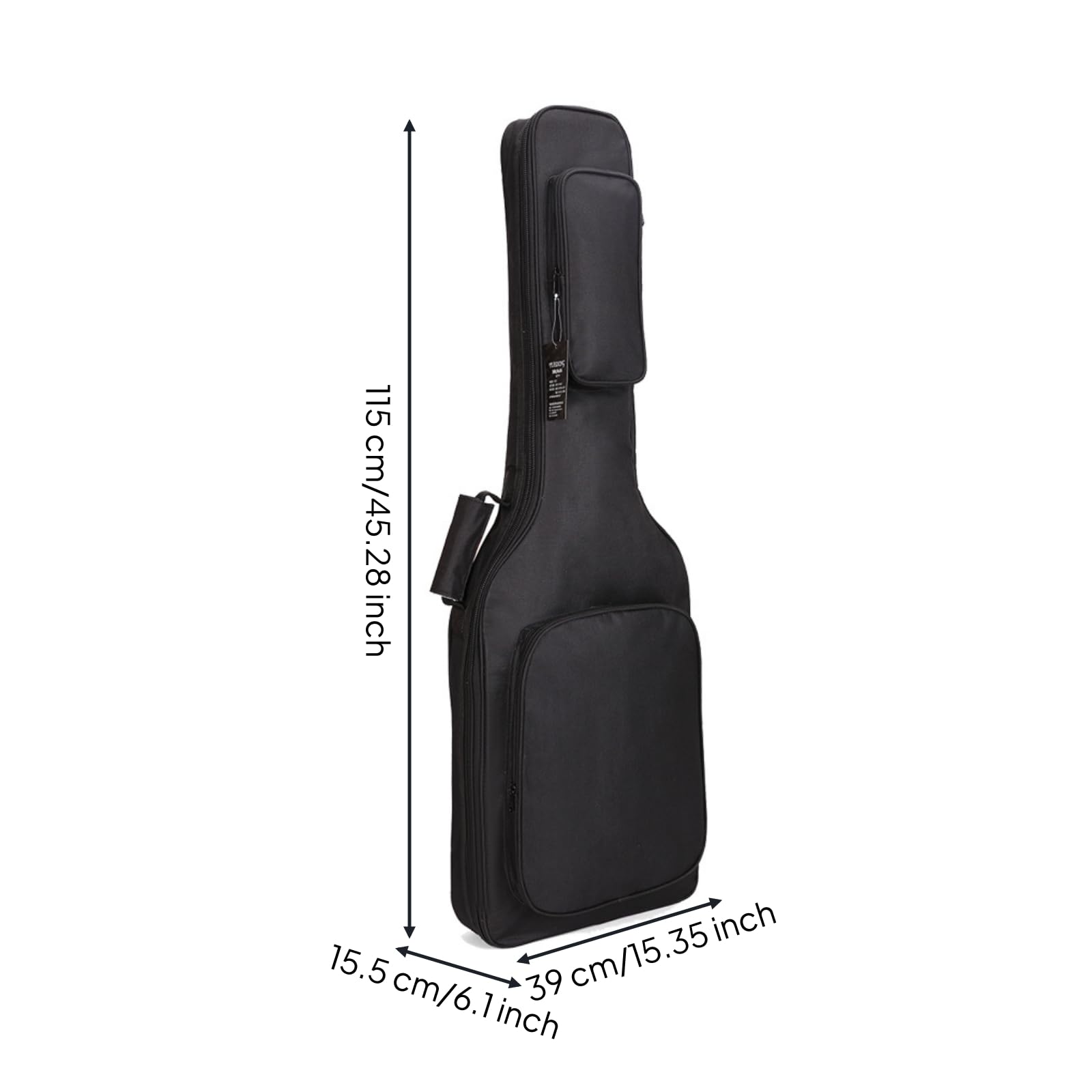 Gig Bag Capiente Custodia Morbida Regolabile Borsa per Studenti di Musica, Array, Elettrochitarra Borsa Nero
