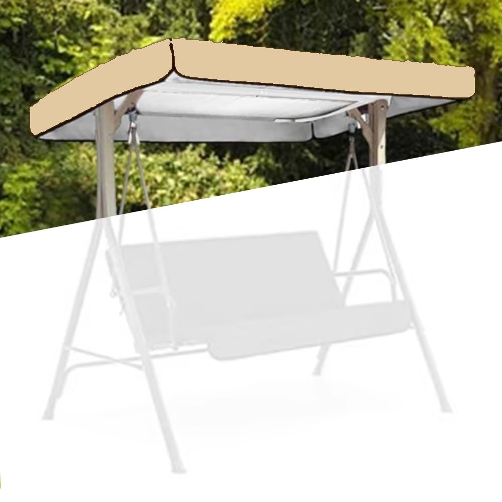 Telo di Ricambio per Altalena da 75"x47", Impermeabile, per Proteggere dal Sole Durante Unaltalena da Giardino. Beige 64x45x8in(164x114x20cm)