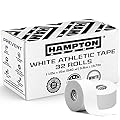 Hampton Adams | As Seen on Shark Tank | Original Bulk Athletic Tape (32-Pack) | 45 ft Rolls | NO Sticky Residue & Easy to Tear | Perfect for Sports Athletes, Trainers & First Aid Injury Wrap (White)