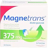 Magnetrans direkt-granulat 375 mg - Magnesiumgranulat zur Einnahme ohne Flüssigkeit - Magnesium für eine normale Muskel- und Nervenfunktion - 1 x 50 Sticks