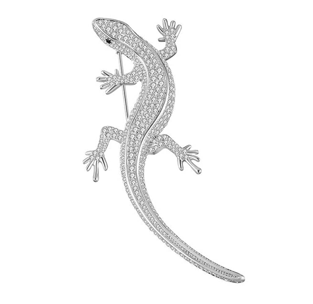 Kristall Strass Eidechse Brosche Salamander Pin Abzeichen Gecko süße Vintage Schmuck Gold Ton Broschen Pins