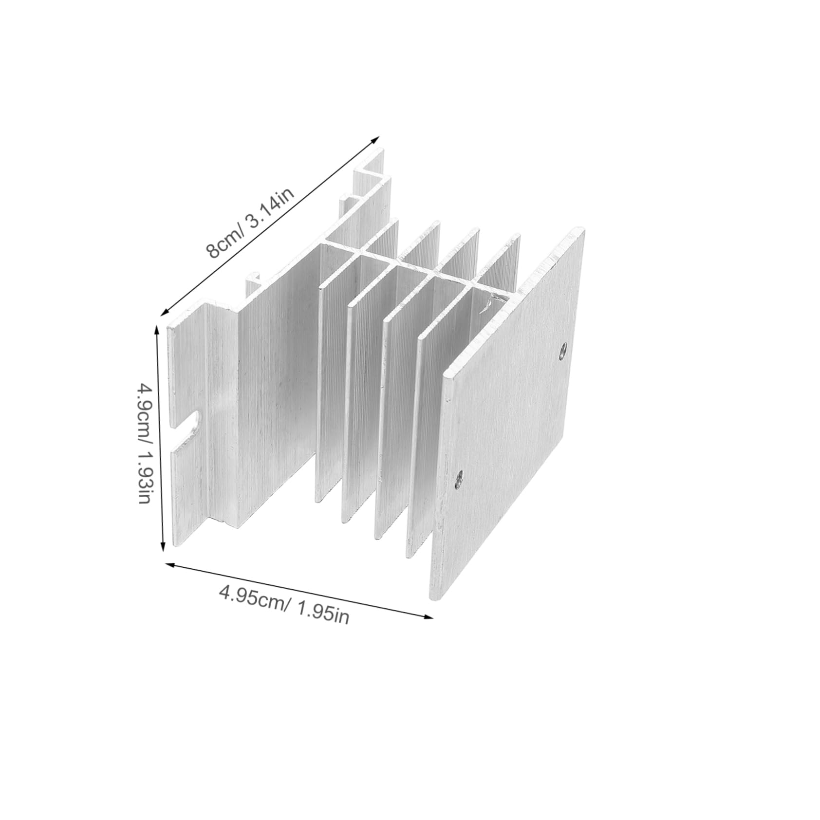 Lurrose 3pcs Solid State Relay Aluminum Heatsink Fin Block Cooling Fin for Rectifier Bridge Heat Sink for DIY Supply