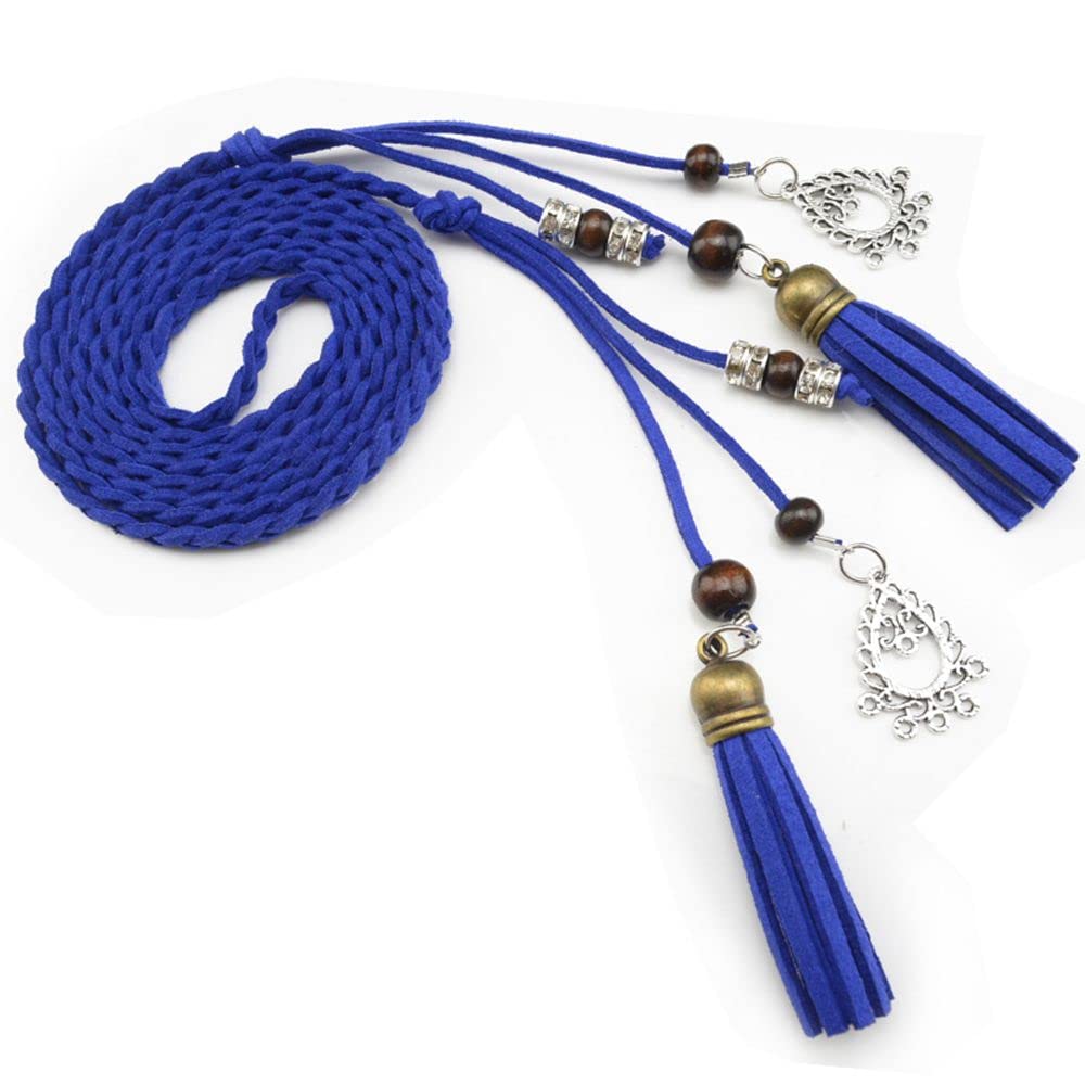 Cintura Da Donna Retrò Con Nappe Intrecciate E Corda Con Fiocco