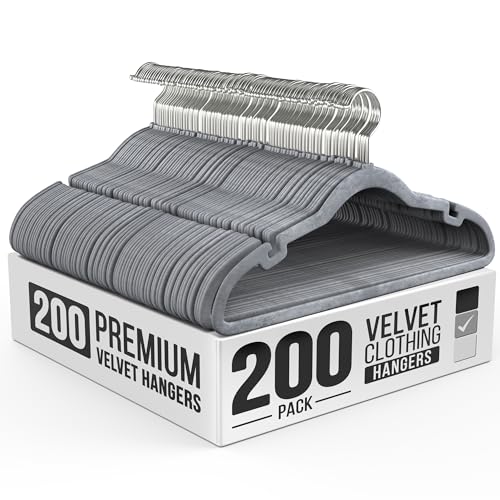 Our Modern Space 200 Pack Velvet Hanger for Shirt Pants