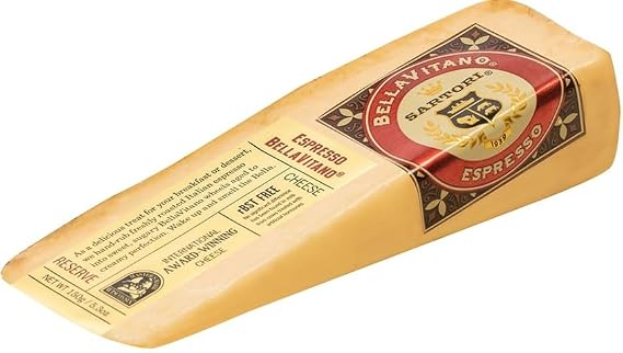 Sartori Reserve Espresso BellaVitano Cheese Wedge, 5 Ounce -- 12 per case.