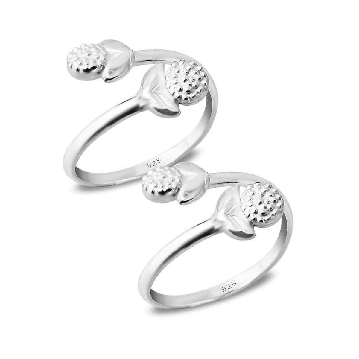 styleejewel Sterling Silver Toe Rings for Women | 925 Pure Chandi Bichiya Traditional Design Indian Toe Rings for women stylish (SJTR80)-picture-31