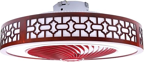 Miniatura 9 de LOYALHEARTDY Ventilador de techo rojo de 20 pulgadas con control remoto de luz LED, temporizador de 6 velocidades de 124 horas, ventilador de techo