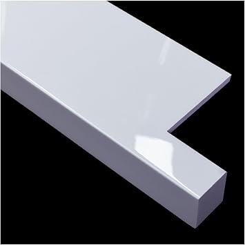 LXLZYXSF White Window Sill Nosing/Ledge Guard Protectors, Modern Sills Cover with Nose, Apartment Loft Window Sill Covering Board Cuttable Wipeable, 60cm-180cm Length130cmx10cm 51 1/8" x 4"