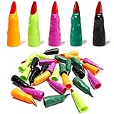 Gaprumi 30Pcs Plastic Fake Witch Fingers Colorful Finger Pointers for Kids Reading Halloween Witch Fingers for Party Cosplay Costume Accessory 5 Colors