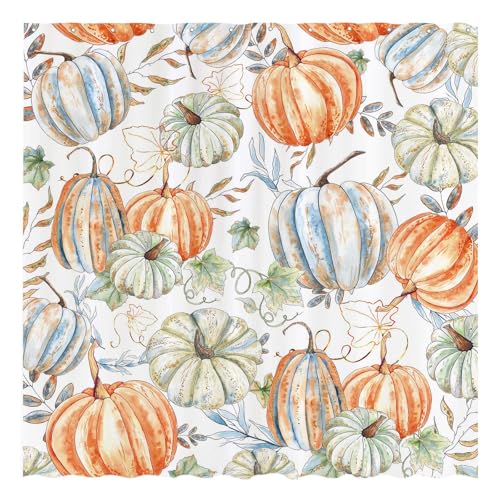 Funnytree Herbst Aquarell Kürbis Duschvorhang