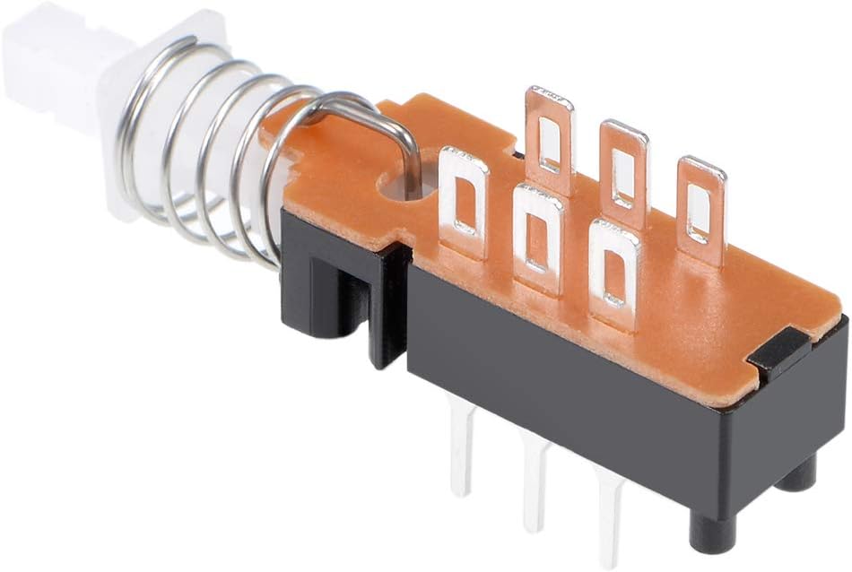 sourcing map Momentary Push Button Switch DPDT 2 Pole 6 Pin 1 Position 5pcs, DPDT,5pcs - Image 4