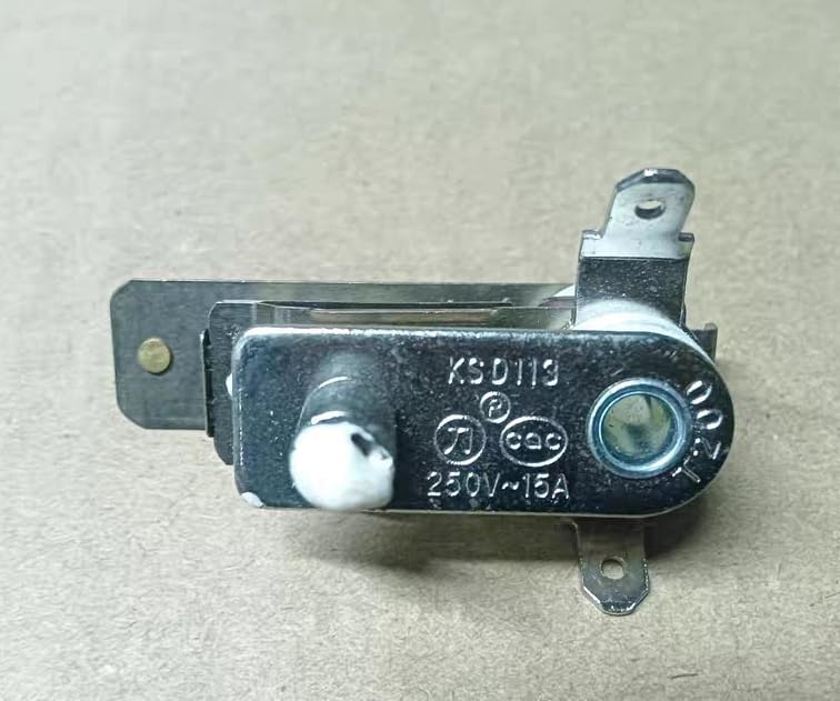 1PC Pressure Cooker Thermostat Switch for KSD113, 4.8mm Pins, 250V 15A – Rice Cooker Pressure Holding Switch, Temperature Control Replacement Part