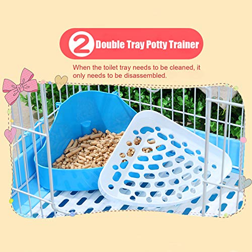 DECDEAL Animal Litter Potty Trainer Toilet Corner Litter Box Pet Pan para o bebê coelho Chinchilas P