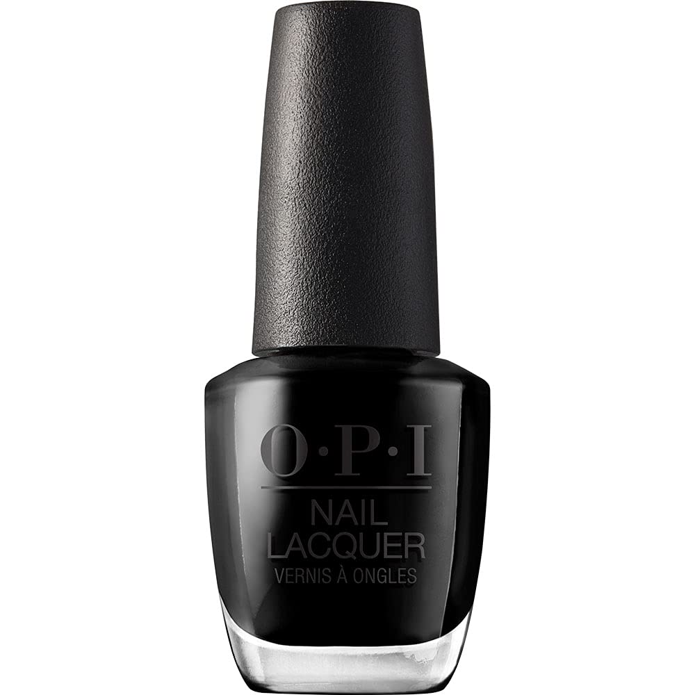 OPI Nail Lacquer, Opaque & Vibrant Crme Finish Black Nail Polish, Up to 7 Days of Wear, Chip Resistant & Fast Drying, Black Onyx, 0.5 fl oz