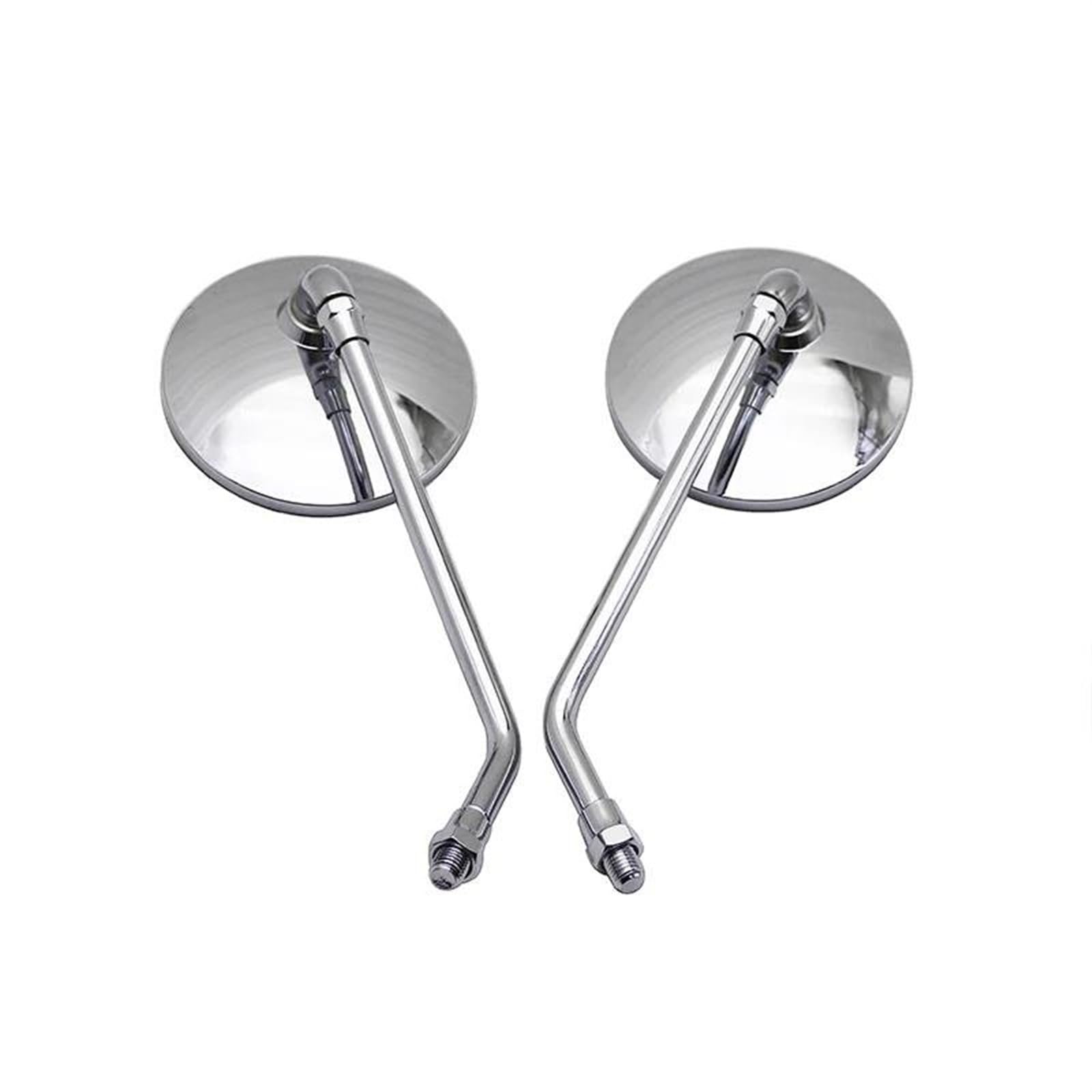 Rétroviseurs latéraux Rétroviseurs Modifiés pour Moto, 1 Paire De Rétroviseurs Latéraux en Aluminium Noir pour Suzuki GSR 600 GSR750 SV650 Rotatif(Chrome)