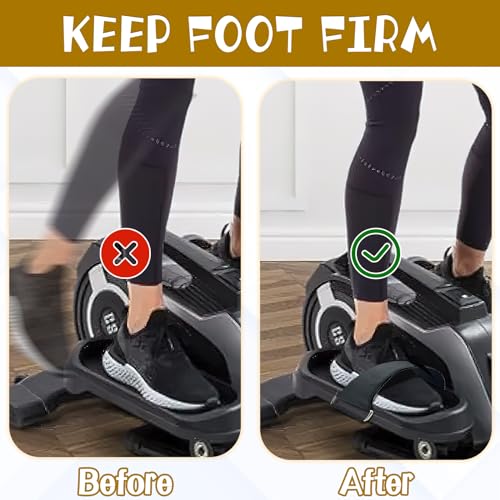6 Pcs Universal Ellipse Leg Exerciser Machine Pedal Straps, Adjustable Pedals Straps for Under Desk Elliptical Exerciser, Elliptical Training Machines Accessories for Seniors Fitness Home Sports - Thumbnail 4