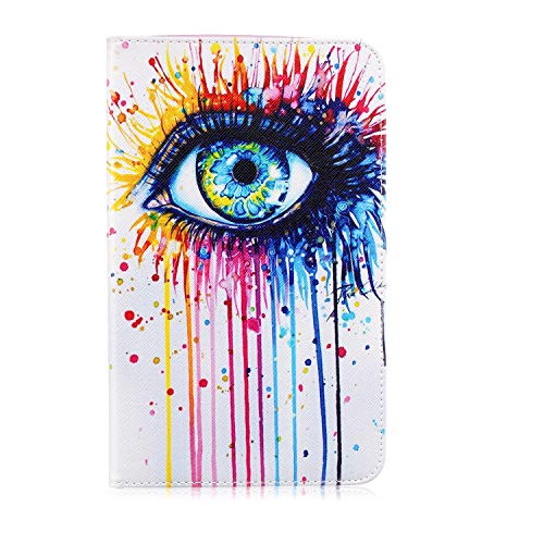 Uucovers Case For Samsung Galaxy Tab E 8.0 Inch Sm-T377/T375/ T377 A//V/P/ T378 Tablet 2016, Slim Pu Leather Folio Stand Tpu Back Shockproof Cover With Card Slots Pocket Wallet Pencil, Mysterious Eyes #TOP2
