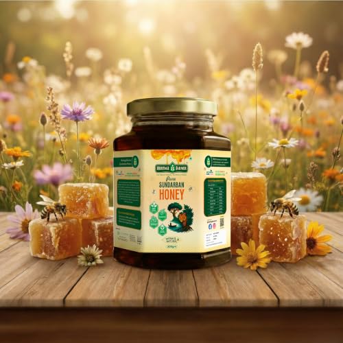 Image of Heritage Farmer 100% Pure Raw Honey 500g | Natural Unprocessed Honey | No Added Sugar | Premium Quality | Ideal for Tea, Toast, Smoothies & Daily Wellness