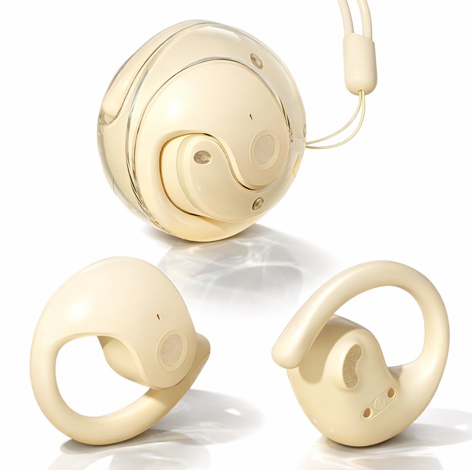 Image of OWS Bluetooth Open Ear Wireless Earbuds with Air Conduction, BT5.3 Headphones, Touch Control & Type C Fast Charging, Call Noise Reduction, Ideal for Running, Cycling and Gym, Dust & Waterproof.