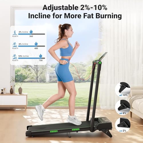 THERUN Walking Pad with Incline & Handle Bar, 2 in 1 Portable Treadmill - image 3
