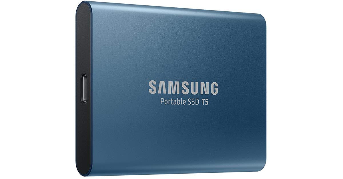 Samsung T5 500 GB USB 3.1 Gen 2 10 Gbps Type-C External Solid State Drive Portable SSD Alluring Blue