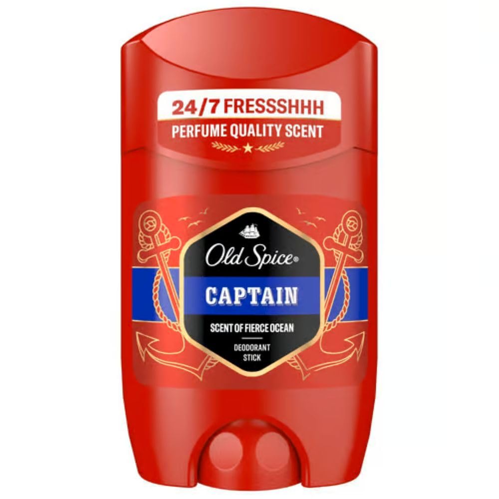Old SpiceStick Deodorant Captain 50 ml / 1.7 Oz (Pack of 6)[Amazon-developed Certification] Compact by Design