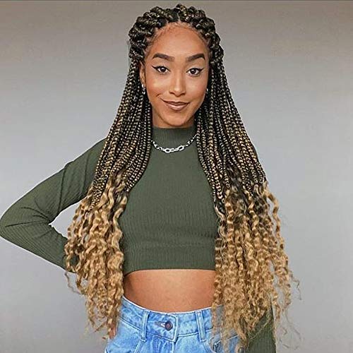 Honey Blonde Braiding Hair Pre Stretched Ombre Yaki Straight Braiding
