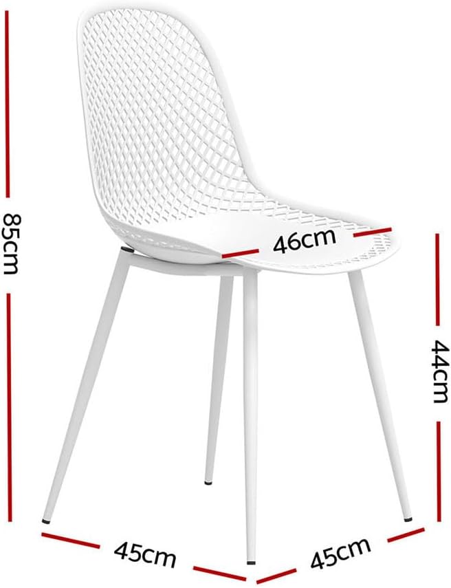 4PC Outdoor Dining Chairs PP Lounge Chair Patio Garden Furniture White