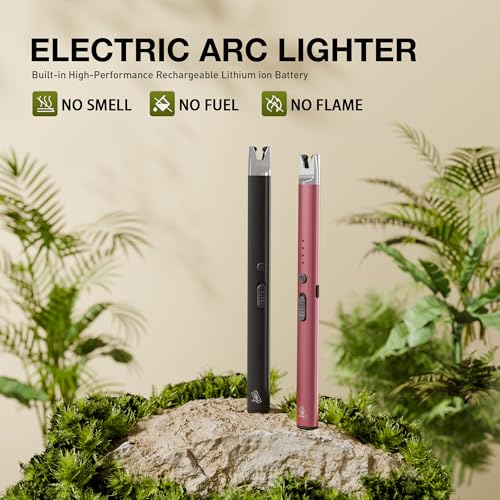 Encendedor de velas de plasma USB tipo C, largo, sin llama para barbacoa y camping 8