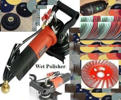 CCGRINPOLSET 5-Inch Variable Speed Concrete Wet Polishing and Grinding Kit DVD 1 Year Warranty