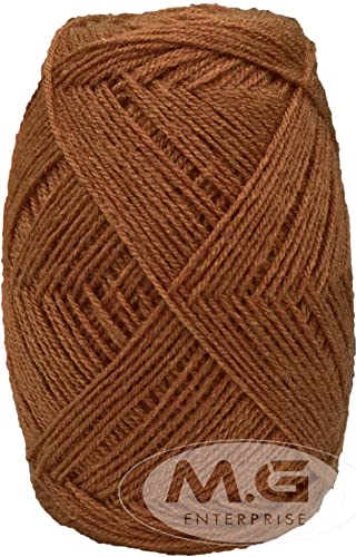Image of M.G ENTERPRISE Bigboss Rust (600 gm) Wool Ball Hand Knitting Wool /Art Craft Soft Fingering Crochet Hook Yarn, Needle Knitting Yarn Thread dye MG NG