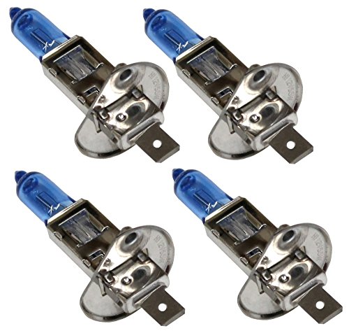 Aerzetix - Set di 4 lampada H1 12 V 55 W 5500K con...